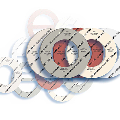 KLINGER PTFE Pakninger. Oversigtsbillede KLINGER®top-chem-serien