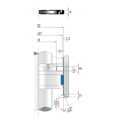 KLINGER Stempeltætning SPS-N pt diagram