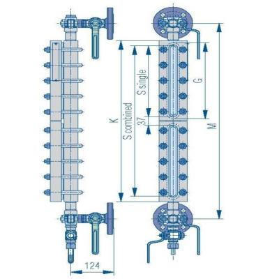KLINGER Niveaumåling Bypass Refleksviser R-160D measurement