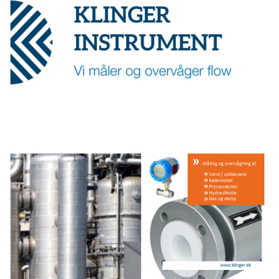 KLINGER instrumenterings brochure